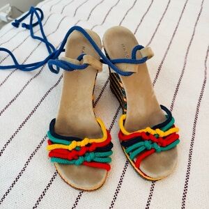 MARC JACOBS rainbow heeled espadrilles sandals